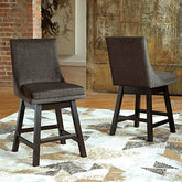 J&M Furniture - Ashley Furniture - Tallenger Counter Height Bar Stool (Set of 2) - Counter Height Bar Stool (Set of 2) / Dark Gray - D380-624X2